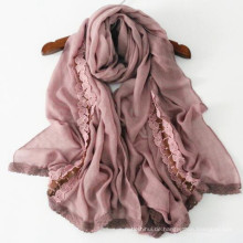 Qualität fashin neuer Entwurf langer breiter Schal Größe 205 * 75 cm 50% Baumwolle druckte türkischen Schal des Muslims hijab